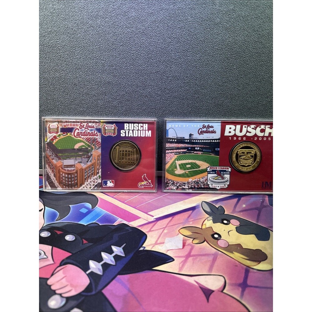 Highland Mint Busch Stadium Final Season Coins From 2005 Bronze And Gold